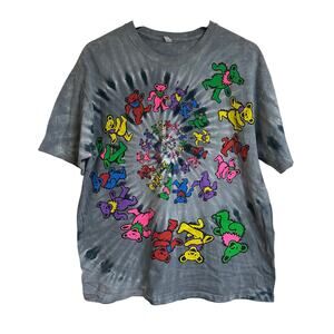 Grateful Dead Tie Dye Spiral Dancing Size XL Bears T Shirt Vintage 1995